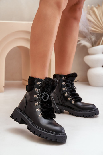 zahriať sa Čižmy topánky Zapnuté Hrad z eko kože čierna INillatta