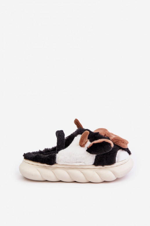 deti s kožušinou Papuče S témou KroIny čierna Tamorrin deti s kožušinou Papuče S témou KroIny čierna Tamorrin