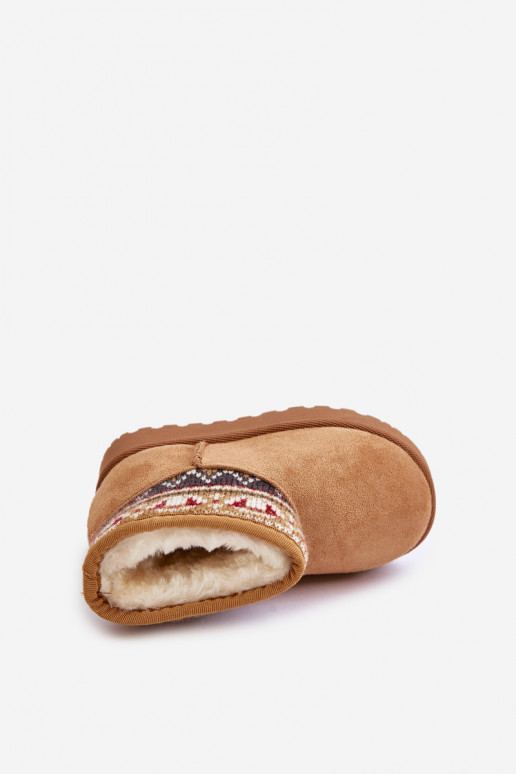 Trvalý model Snehule deti so vzormi INstaInką zahriať sa s kožušinou vo vnútri Hnedá farba Mirirae