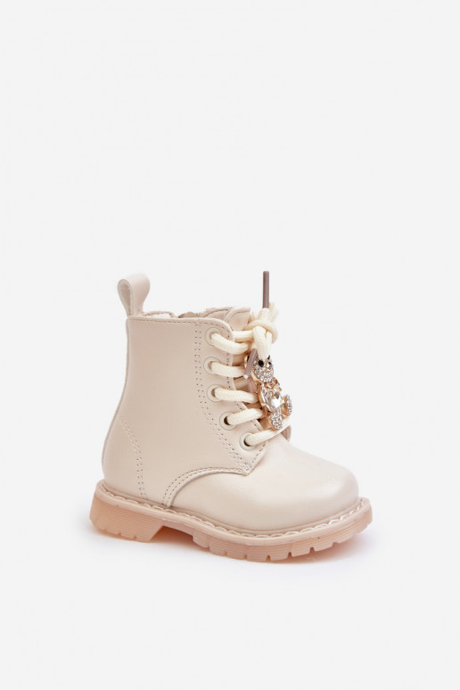 zahriať sa Čižmy deti S medveďom Zapnuté Hrad béžová Enchanta