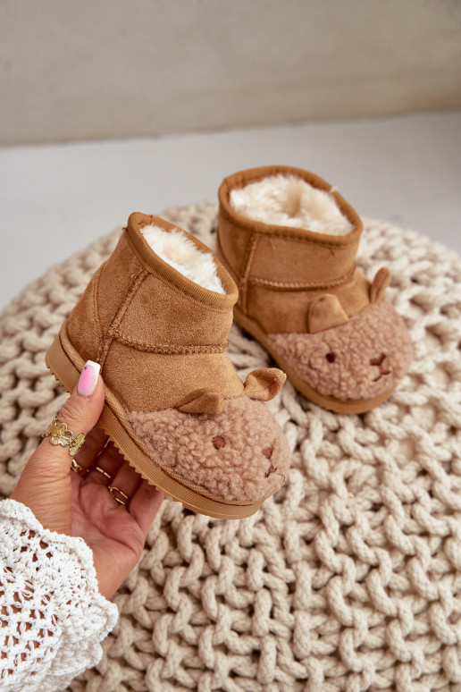 Teplé detské snehule Lamy Hnedá farba Esandira