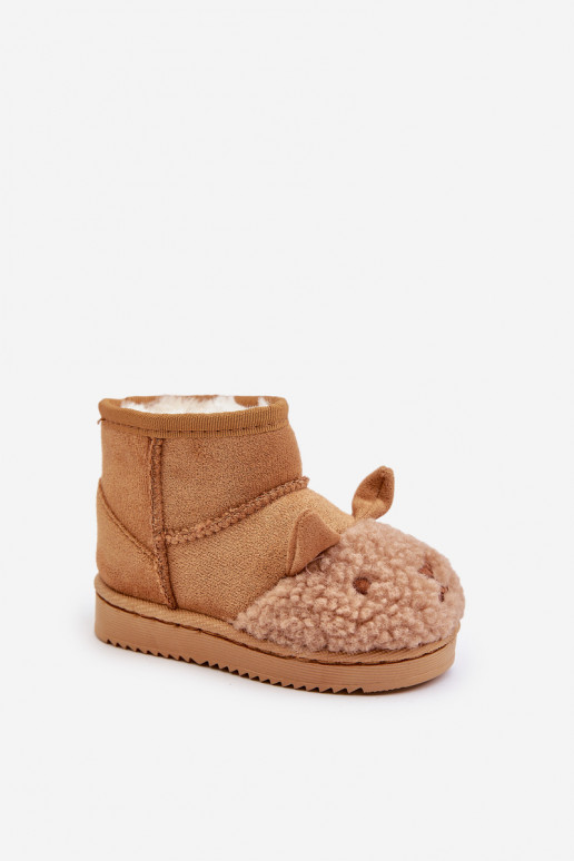 Teplé detské snehule Lamy Hnedá farba Esandira