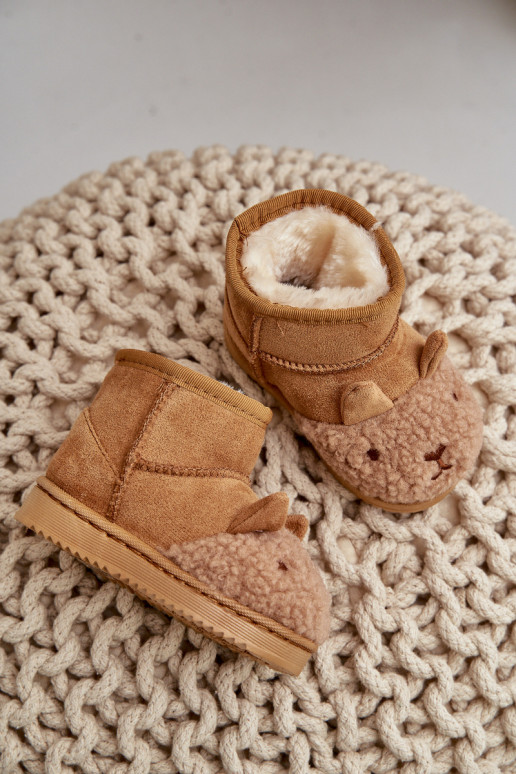 Teplé detské snehule Lamy Hnedá farba Esandira