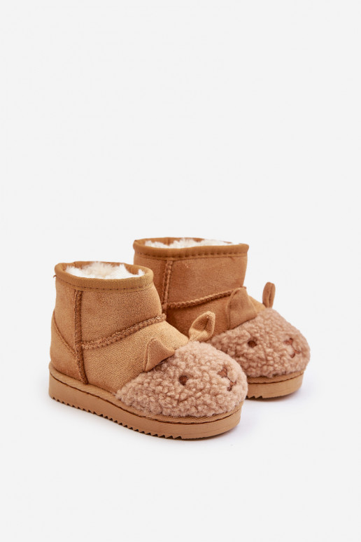 Teplé detské snehule Lamy Hnedá farba Esandira