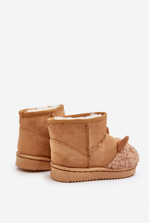 Teplé detské snehule Lamy Hnedá farba Esandira