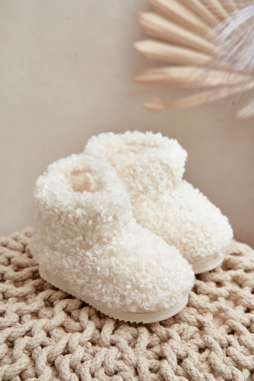 Čižmy Snehule deti s kožušinou Typu Baranek slonovina Mevael 2