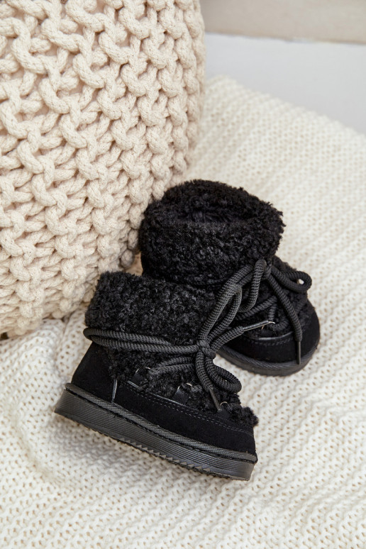 teplý Čižmy Snehule deti s popruhmi čierna Asija