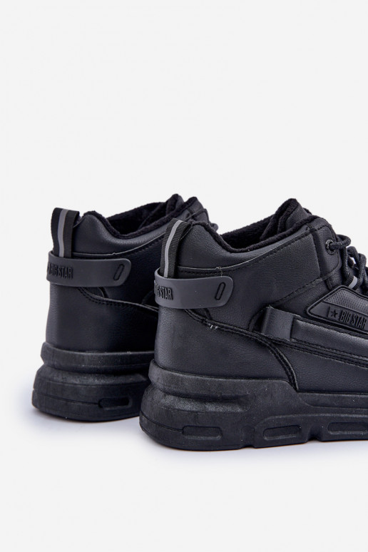 Tenisky model obuvi pre mužov zahriať sa Big Star OO174587 HI-POLLY SYSTEM čierna