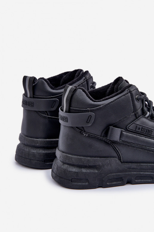 Tenisky model obuvi pre mužov zahriať sa Big Star OO174587 HI-POLLY SYSTEM čierna