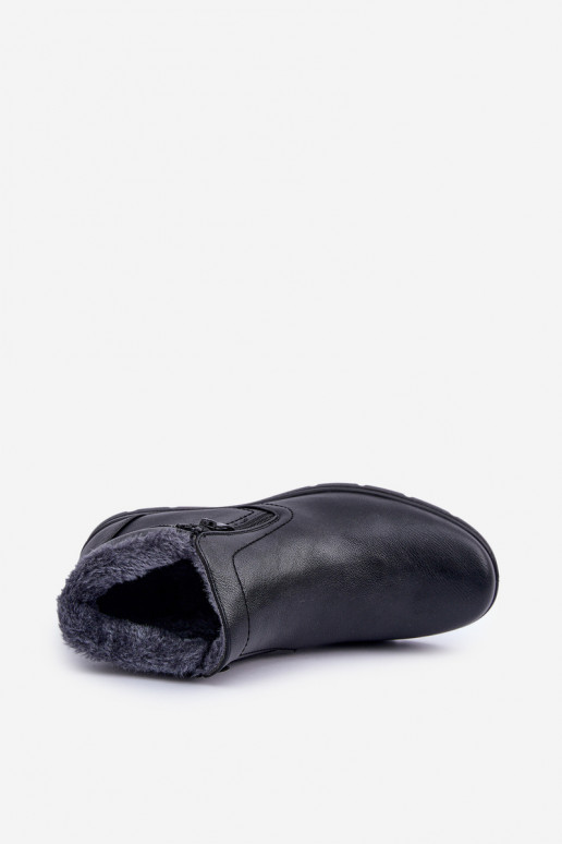 zahriať sa pre mužov Čižmy z eko kože čierna Daniello