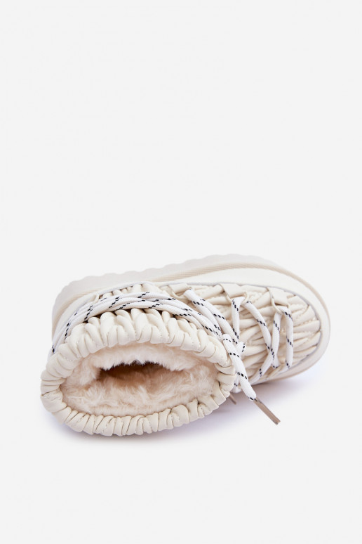 Snehule deti zahriať sa Grubym s kožušinou vo vnútri slonovina Zapnutéstira