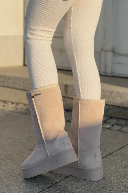 Vysoká Snehule s platformou Big Star OO274894 slonovina