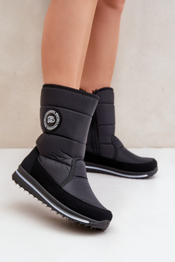 Dámske snehové topánky Progress PROGJ-21-09 v čiernej farbe 2
