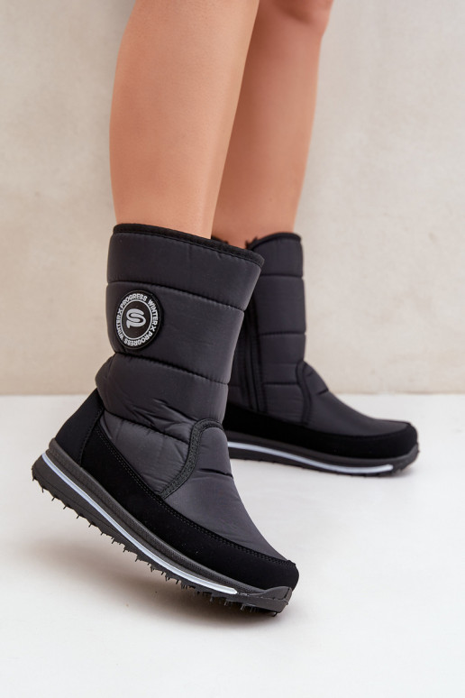 Dámske snehové topánky Progress PROGJ-21-09 v čiernej farbe Dámske snehové topánky Progress PROGJ-21-09 v čiernej farbe
