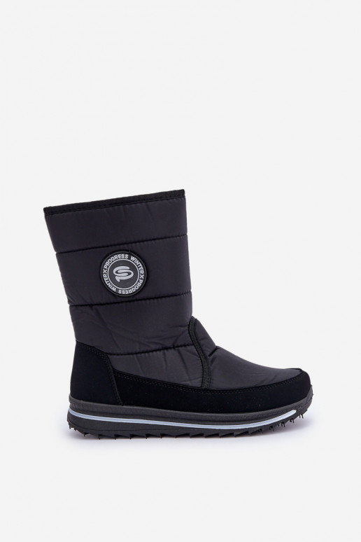 Dámske snehové topánky Progress PROGJ-21-09 v čiernej farbe Dámske snehové topánky Progress PROGJ-21-09 v čiernej farbe