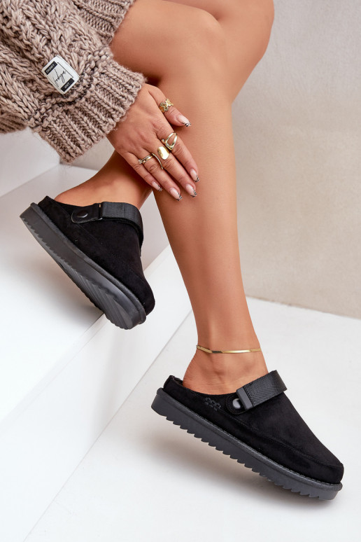 zahriať sa Papuče Dámske s platformou čierna Neliel zahriať sa Papuče Dámske s platformou čierna Neliel