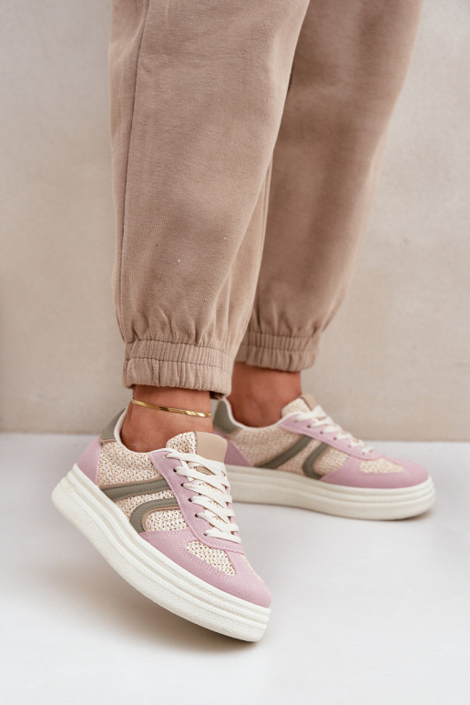 Sneaker štýl dámske topánky s platformou v rôznych farbách Lesida