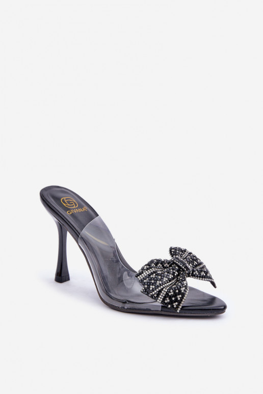 Perregimi sandále s tenkými podpätkami S Shiny Poklona čierna Viosta