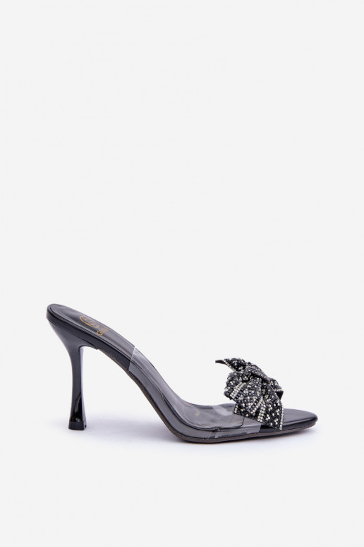 Perregimi sandále s tenkými podpätkami S Shiny Poklona čierna Viosta