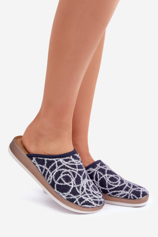 Lesk Papuče Dámske Inblu CT000028 tmavomodrá Lesk Papuče Dámske Inblu CT000028 tmavomodrá