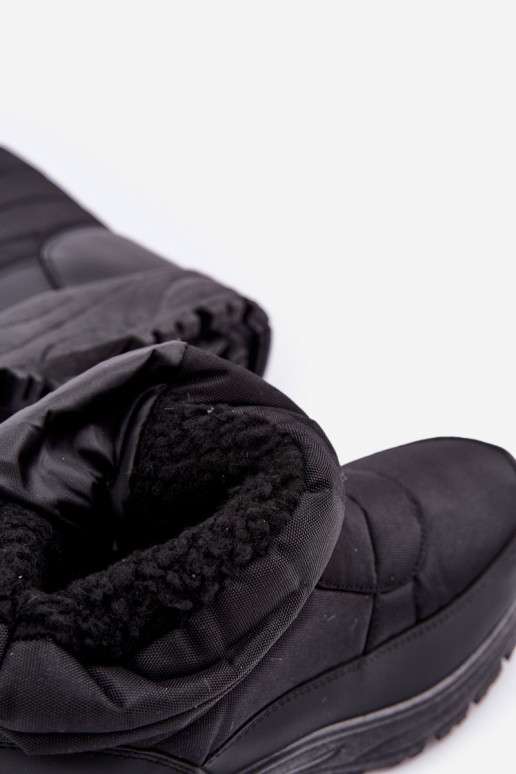 Snehule pre mužov Zapnuté Hrad zahriať sa s kožušinou vo vnútri čierna Linnora