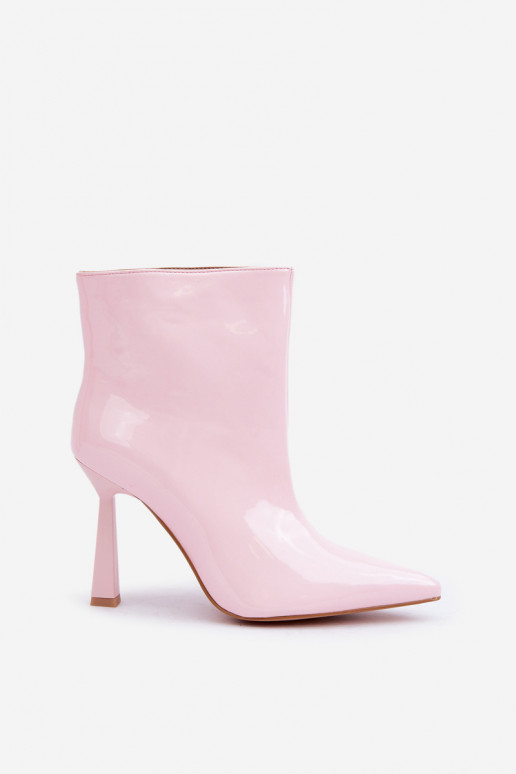 s lakovým efektom Čižmy Zapnuté Szpice Trvalý model Svetlo ružový odtieň Seliri s lakovým efektom Čižmy Zapnuté Szpice Trvalý model Svetlo ružový odtieň Seliri