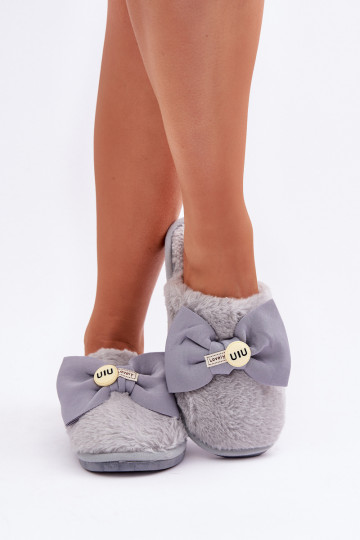 Papuče Dámske s kožušinou I Poklona sivá Olfedi