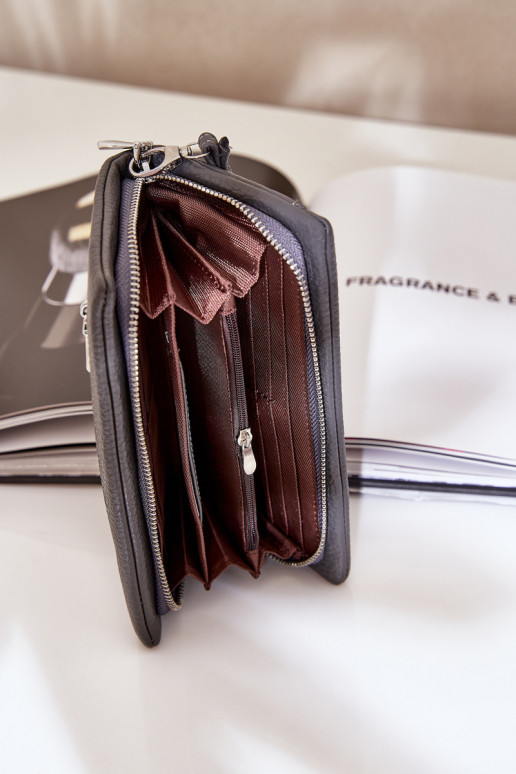 Veľká dámska peňaženka S razením z eko kože sivá Mártiel Veľká dámska peňaženka S razením z eko kože sivá Mártiel