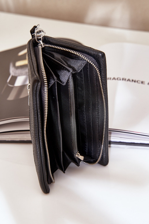 Veľká dámska peňaženka S razením z eko kože čierna Mártiel Veľká dámska peňaženka S razením z eko kože čierna Mártiel