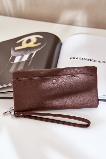 Veľká dámska peňaženka S razením z eko kože CzekoladoIny Mártiel