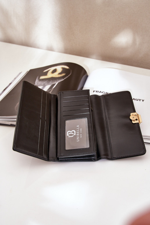 Eko Kožené Gładki Dámska peňaženka čierna Erolia