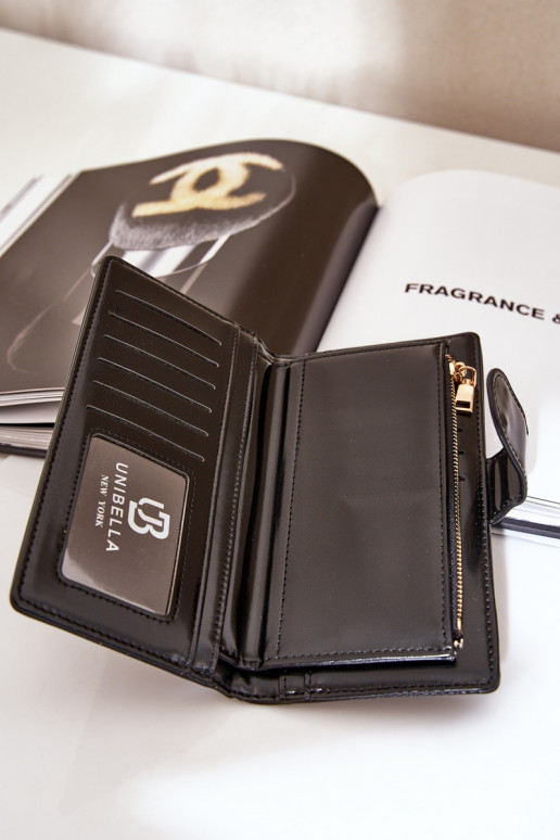 Dámska peňaženka z eko kože čierna Kalinessa Dámska peňaženka z eko kože čierna Kalinessa