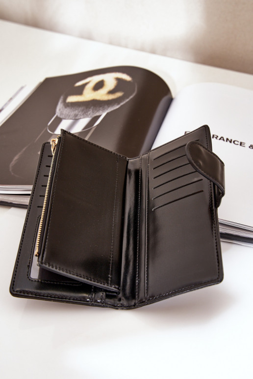 Dámska peňaženka z eko kože čierna Kalinessa Dámska peňaženka z eko kože čierna Kalinessa