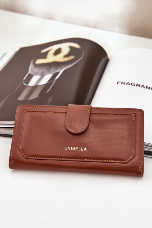 Dámska peňaženka z eko kože Hnedá farba Kalinessa Dámska peňaženka z eko kože Hnedá farba Kalinessa