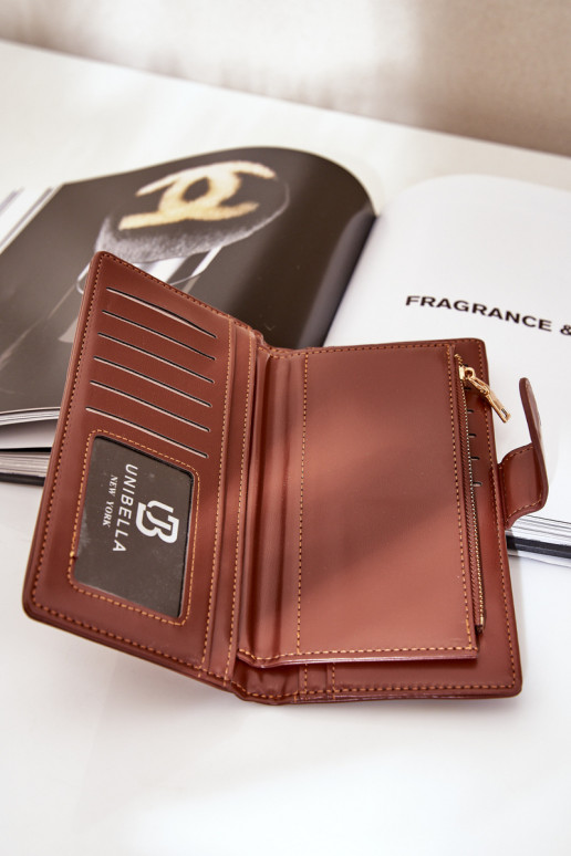 Dámska peňaženka z eko kože Hnedá farba Kalinessa Dámska peňaženka z eko kože Hnedá farba Kalinessa