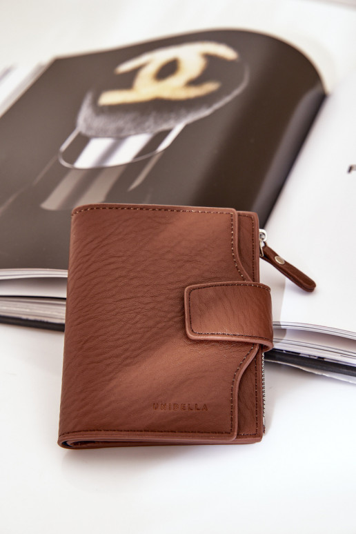 Dámska peňaženka Eko Kožené Hnedá farba Jezorea Dámska peňaženka Eko Kožené Hnedá farba Jezorea