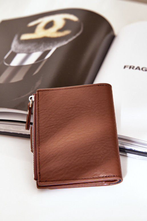 Dámska peňaženka Eko Kožené Hnedá farba Jezorea Dámska peňaženka Eko Kožené Hnedá farba Jezorea