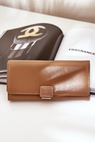 Eko Kožené Gładki Dámska peňaženka Tmavýbéžová Erolia