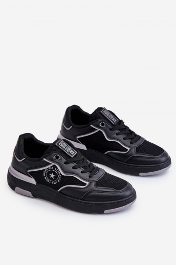 Dámske Športový štýl topánky Big Star LL274443 Čierna a-sivá 2