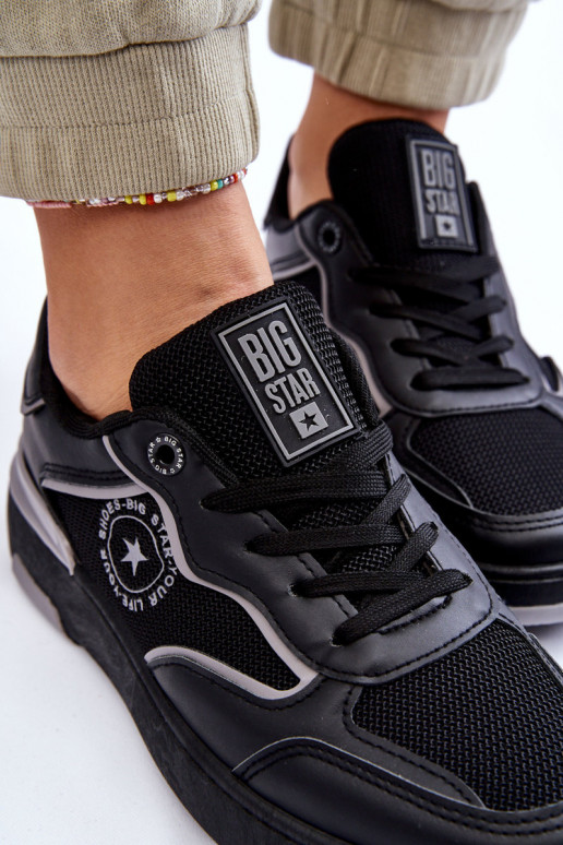 Dámske Športový štýl topánky Big Star LL274443 Čierna a-sivá