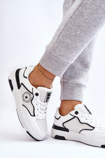 Dámske Športový štýl topánky Big Star LL274440 biely-čierna