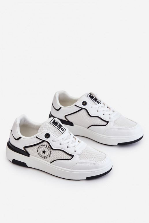 Dámske Športový štýl topánky Big Star LL274440 biely-čierna Dámske Športový štýl topánky Big Star LL274440 biely-čierna