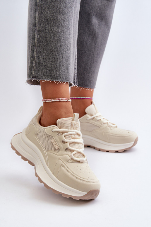 Tenisky model obuvi Dámske HI-POLY SYSTEM Big Star NN274A105 béžová Tenisky model obuvi Dámske HI-POLY SYSTEM Big Star NN274A105 béžová