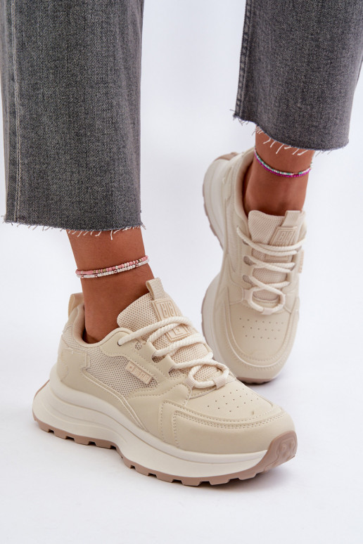 Tenisky model obuvi Dámske HI-POLY SYSTEM Big Star NN274A105 béžová Tenisky model obuvi Dámske HI-POLY SYSTEM Big Star NN274A105 béžová