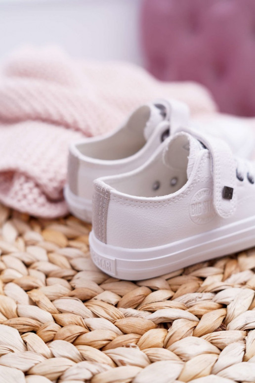 deti Kožené bežná obuv BIG STAR EE374035 biela farba