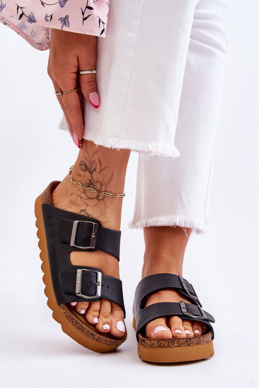 Klasický model Dámske Papuče Big Star LL274477 čierna Klasický model Dámske Papuče Big Star LL274477 čierna