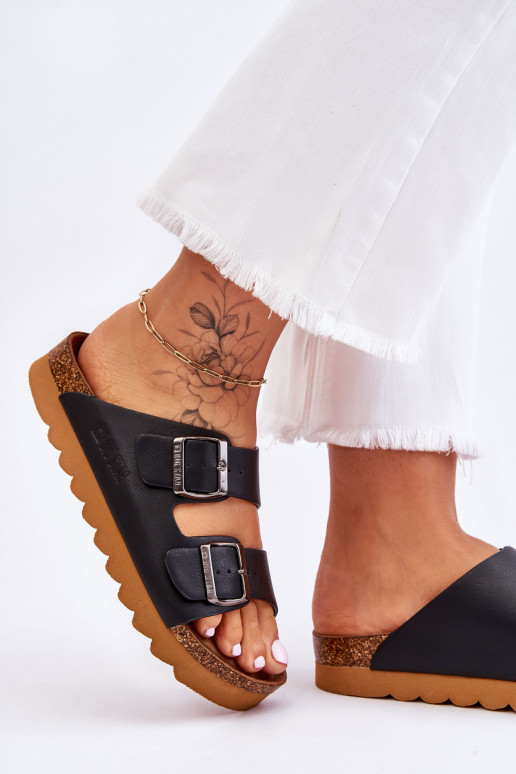 Klasický model Dámske Papuče Big Star LL274477 čierna Klasický model Dámske Papuče Big Star LL274477 čierna