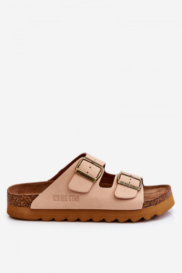 Klasický model Dámske Papuče Big Star LL274478 béžová