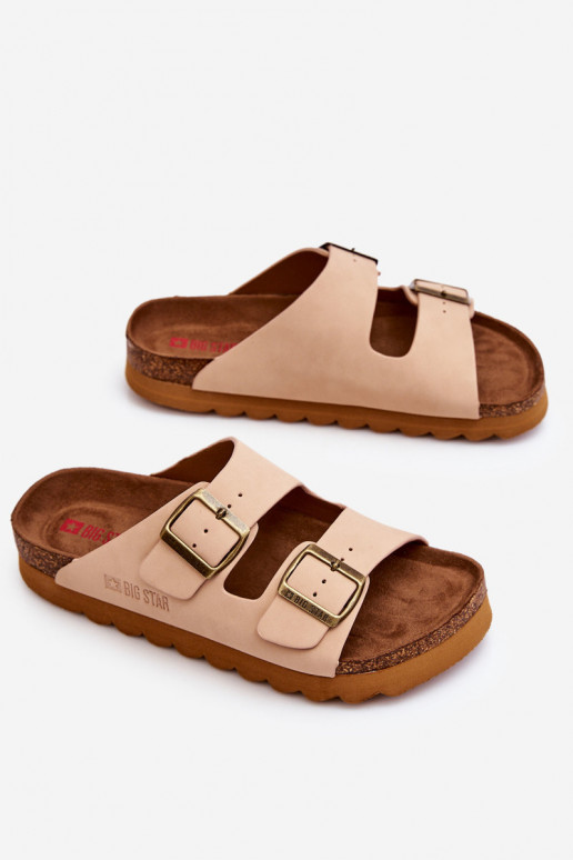 Klasický model Dámske Papuče Big Star LL274478 béžová Klasický model Dámske Papuče Big Star LL274478 béžová