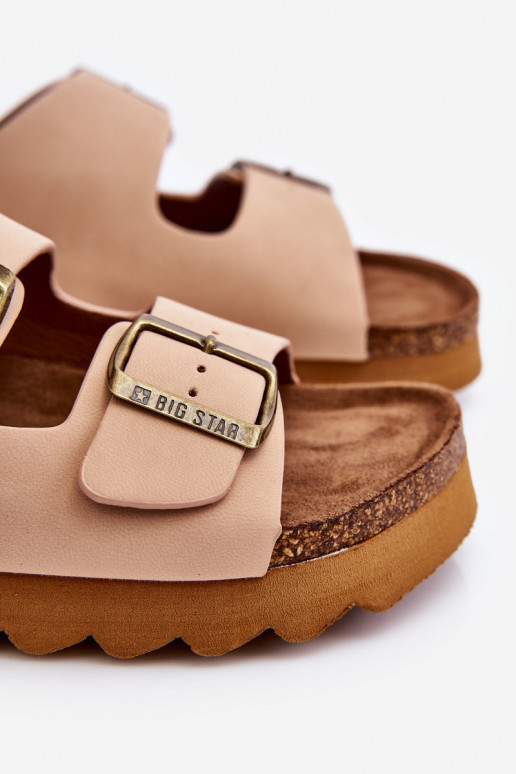 Klasický model Dámske Papuče Big Star LL274478 béžová Klasický model Dámske Papuče Big Star LL274478 béžová